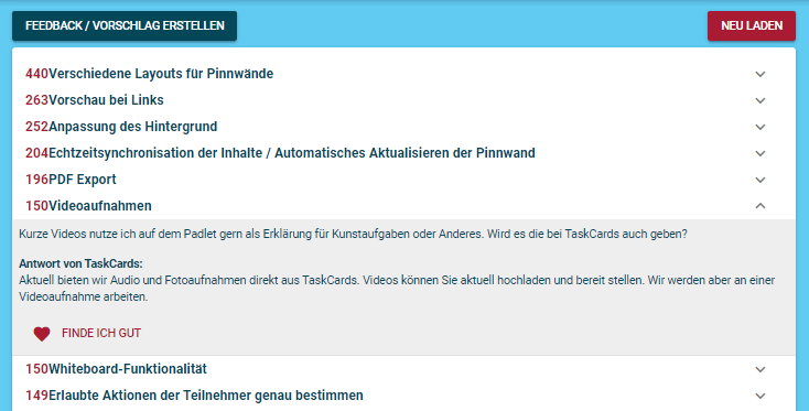 Feedback & Vorschläge