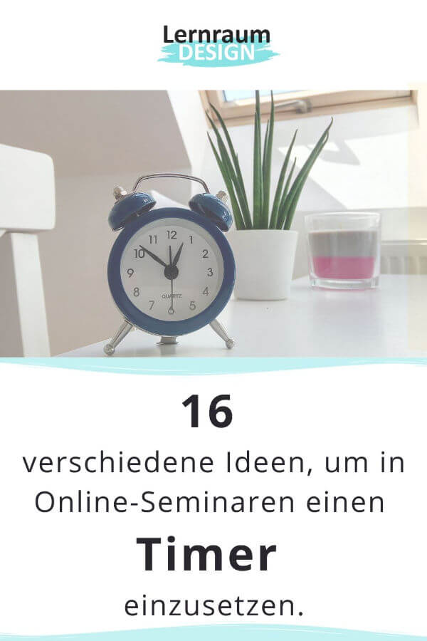 16 verschiedene Ideen, um in Online-Seminaren einen Timer einzusetzen.